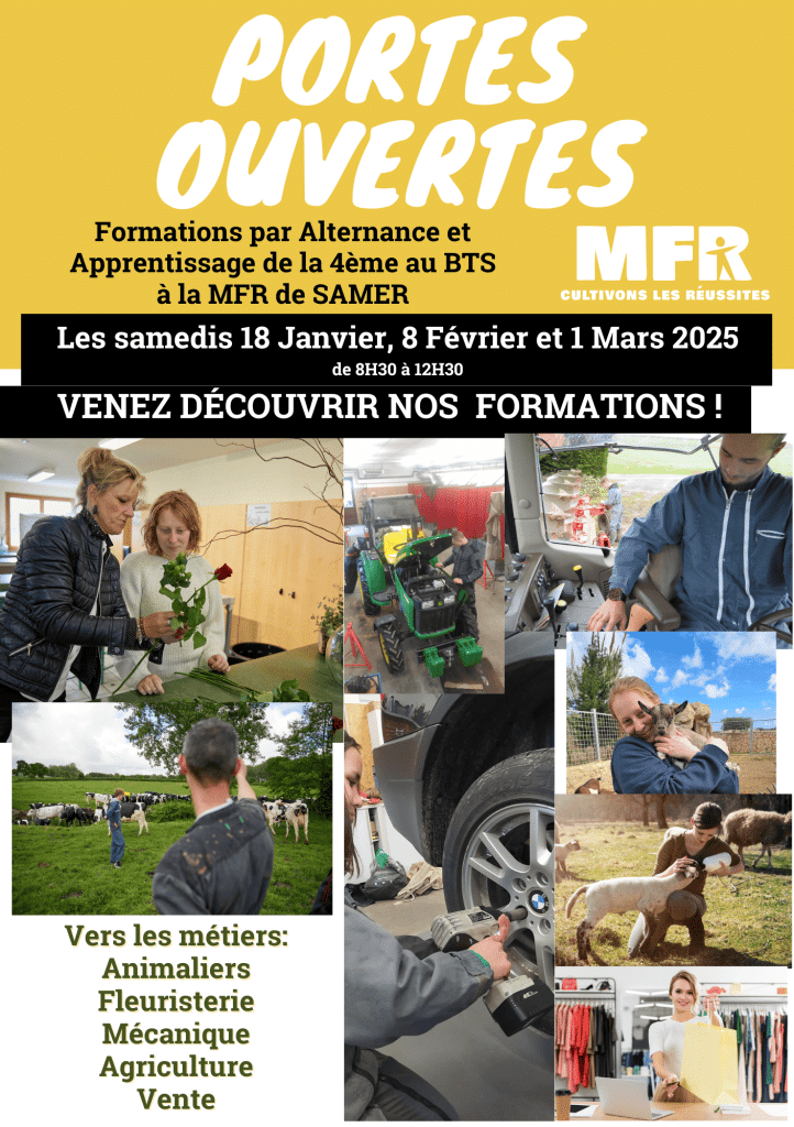 Portes ouvertes à la MFR de Samer : Découvrez votre avenir professionnel !